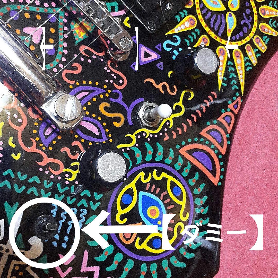 【良・美品】サイケペイント・hideモデル。モッキンバード。ソフトケース付属。