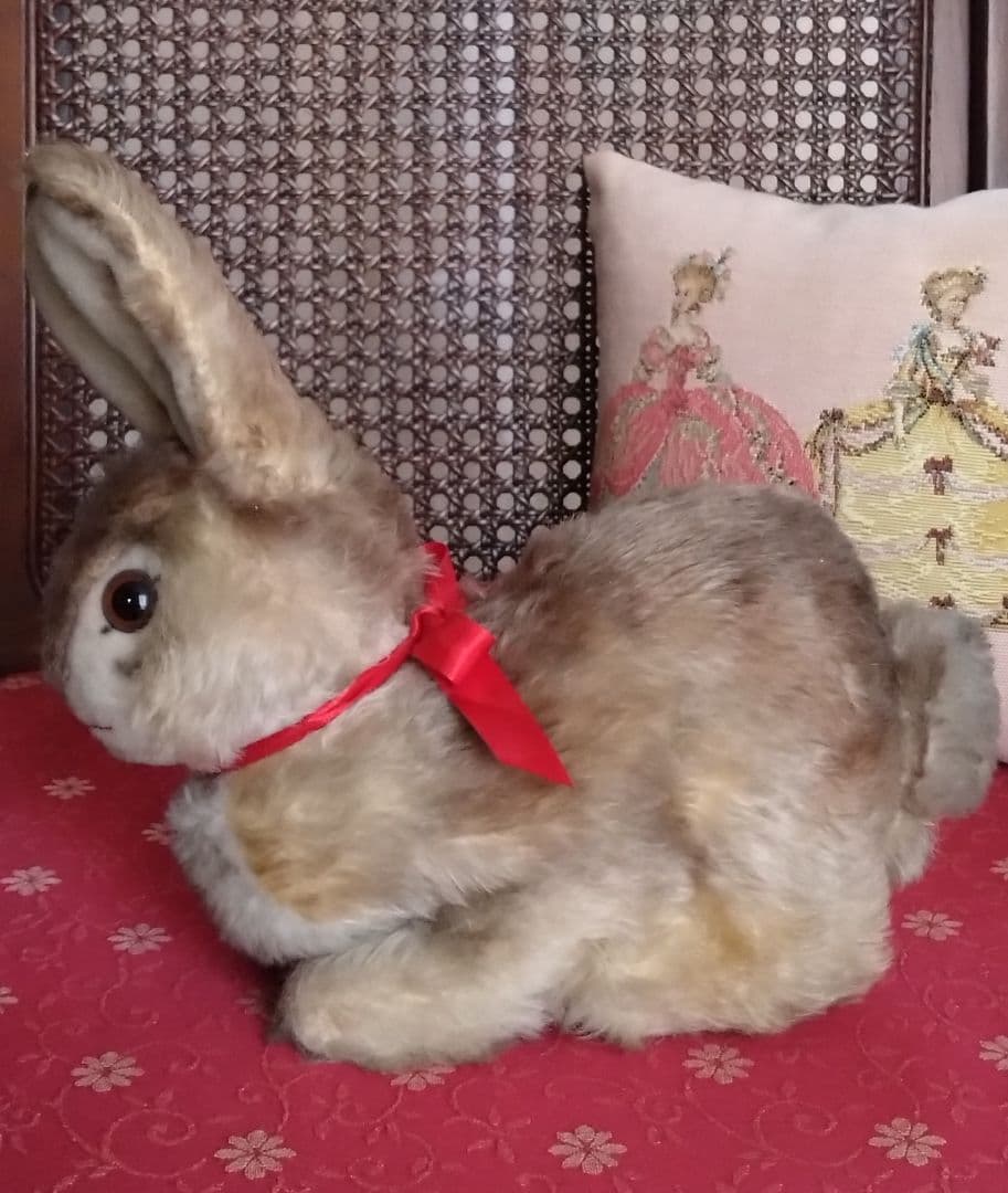 シュタイフ うさぎ ぬいぐるみ ヴィンテージ♪ジュモーやゴーチェ ドールのお供に