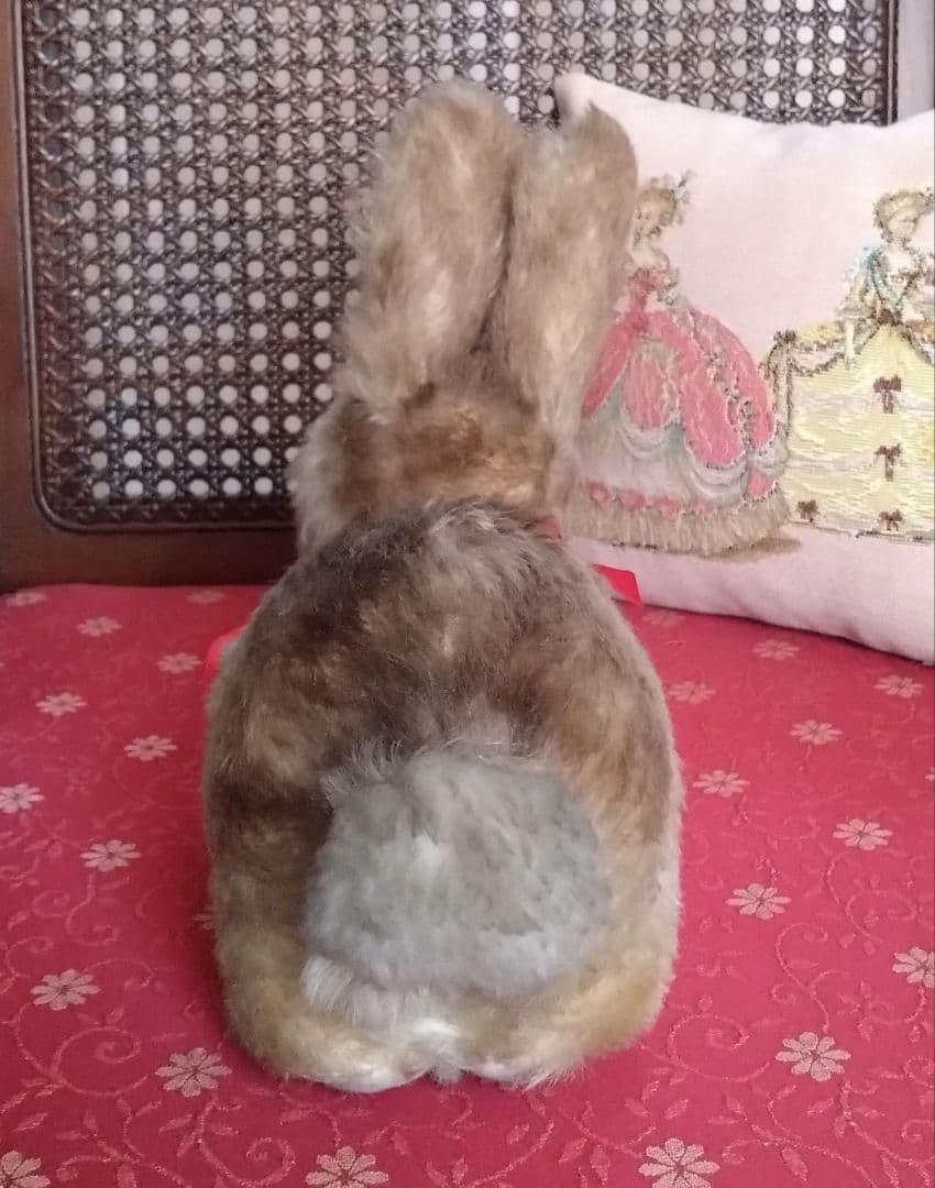 シュタイフ うさぎ ぬいぐるみ ヴィンテージ♪ジュモーやゴーチェ ドールのお供に