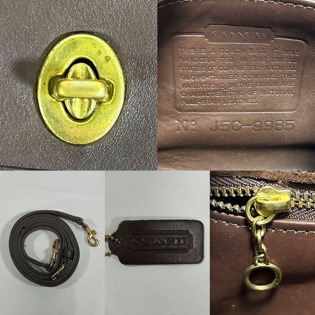 美品】オールドコーチ 9985 2way ハンドバッグ ターンロック 斜め掛け