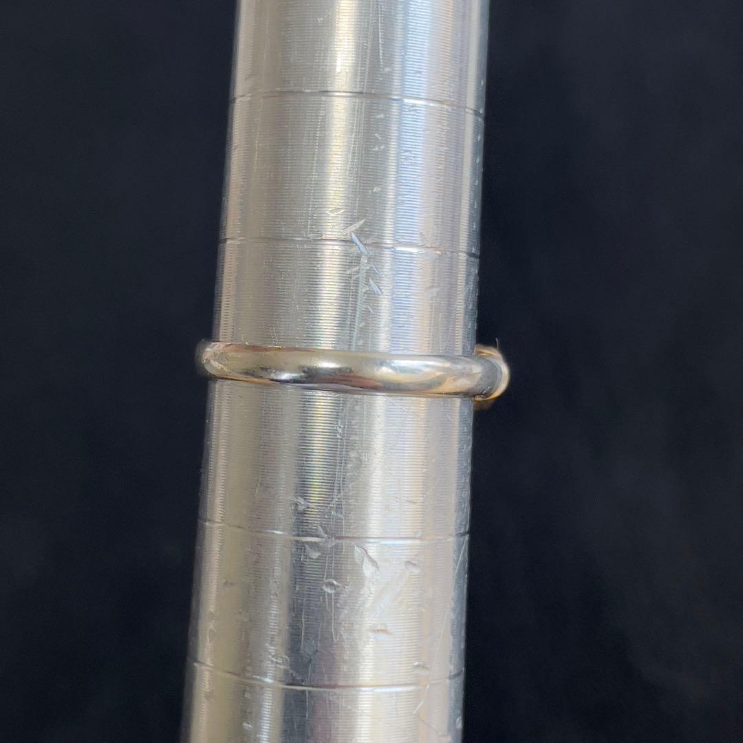 20】k18とsilverのコンビ ハートリング ヴィンテージ 9号