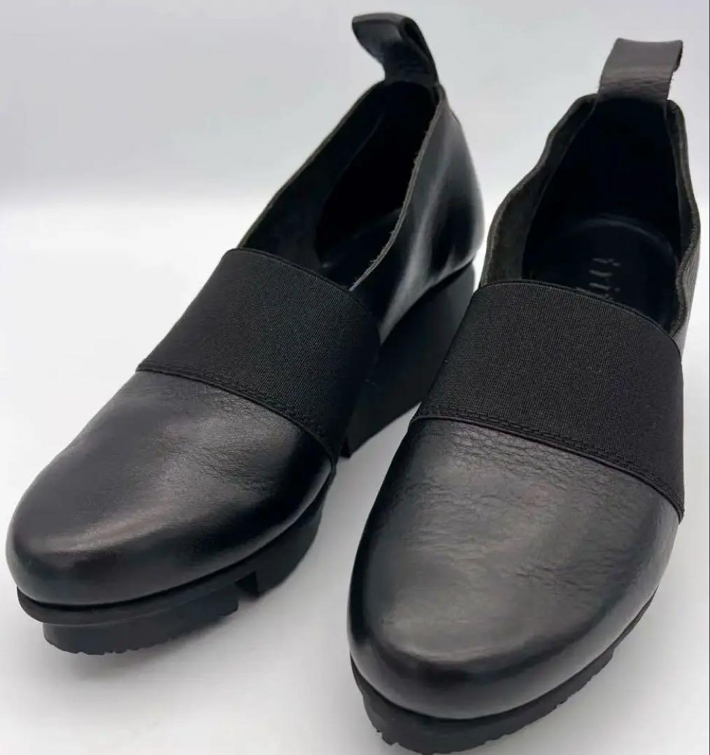 H*i様 trippen トリッペン ウェッジソール バージー 黒 レザー 36 H*i様 trippen トリッペン ウェッジソール バージー 黒 レザー 36