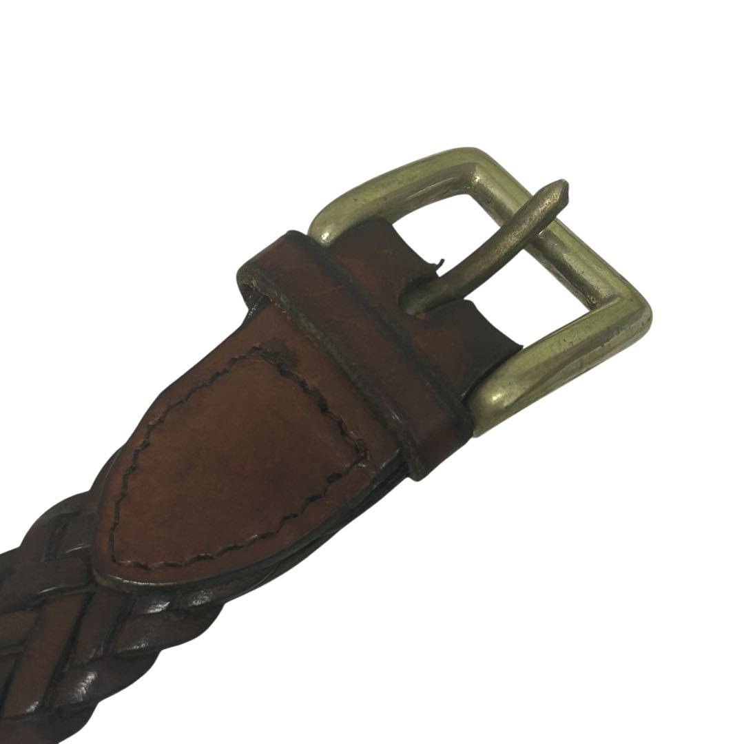 美品 ホワイトハウスコックス メッシュベルト ブラウン M-80英国製正規