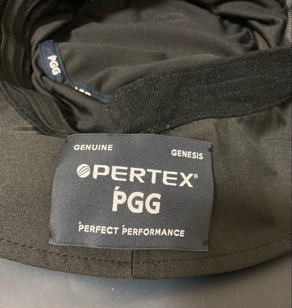 新品 パーリーゲイツ PGG PERTEX二層ハット 黒 男女兼用モデル