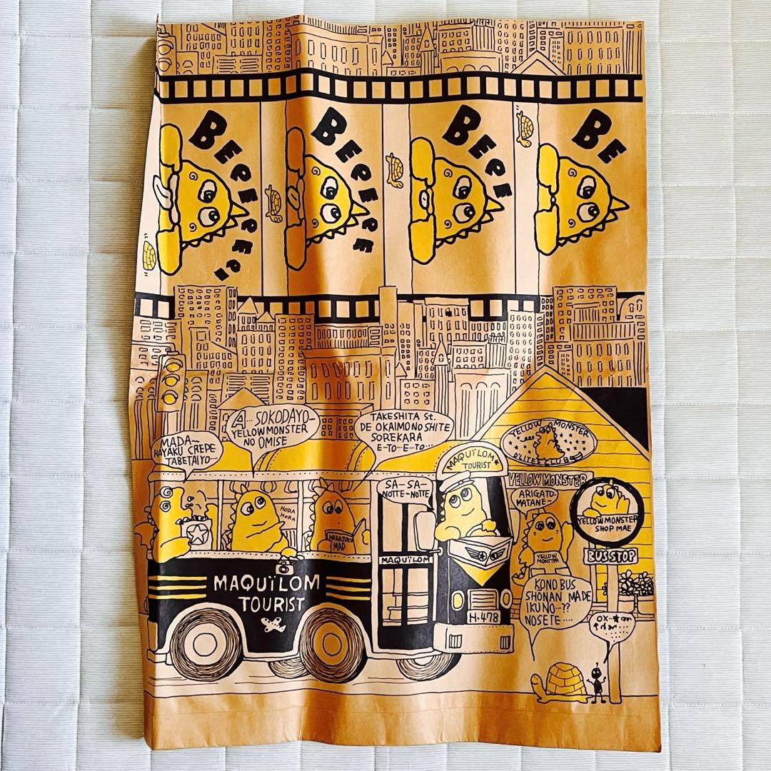 イエローモンスター おニャン子クラブ 原宿 ショップ 袋 レトロ