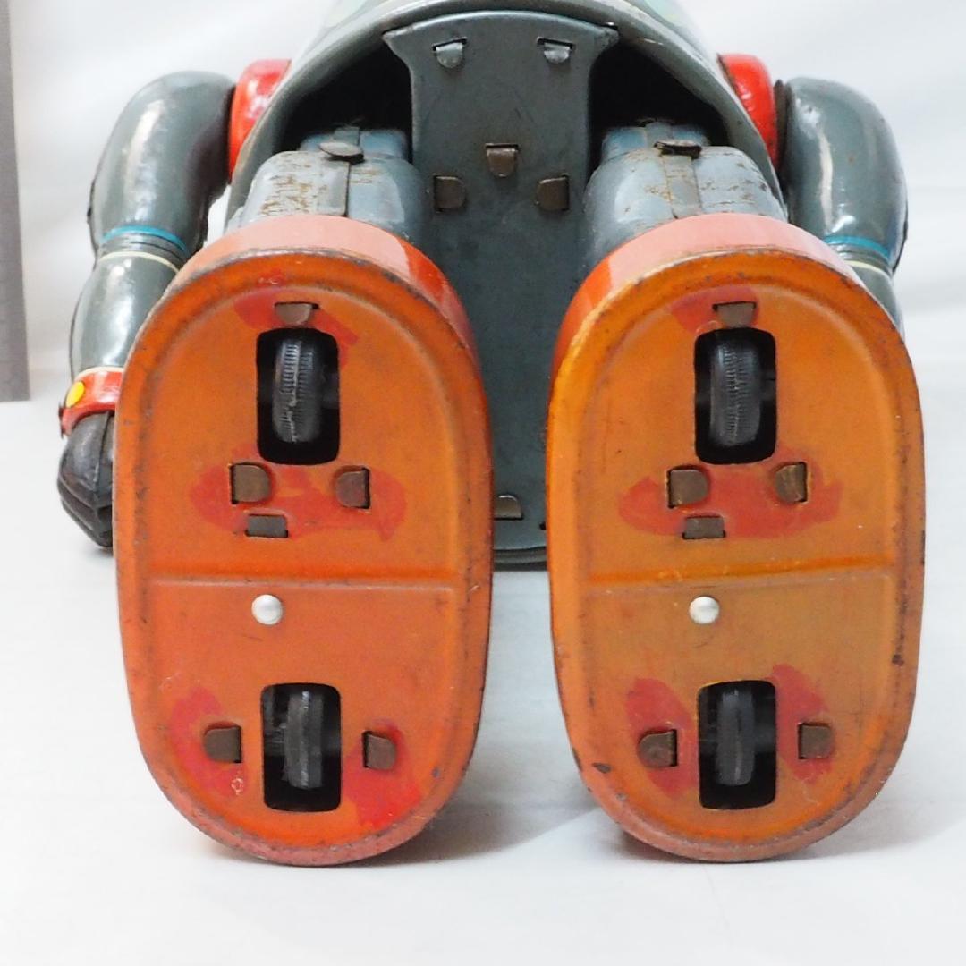 野村【鉄人28号 No.2 ブリキ電動歩行 動作不良】当時物TIN TOY 箱無