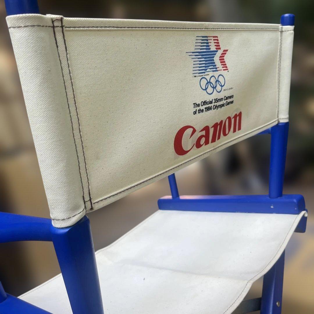 Canon ディレクターズチェア 木製 帆布　折りたたみ 1984年ロス五輪