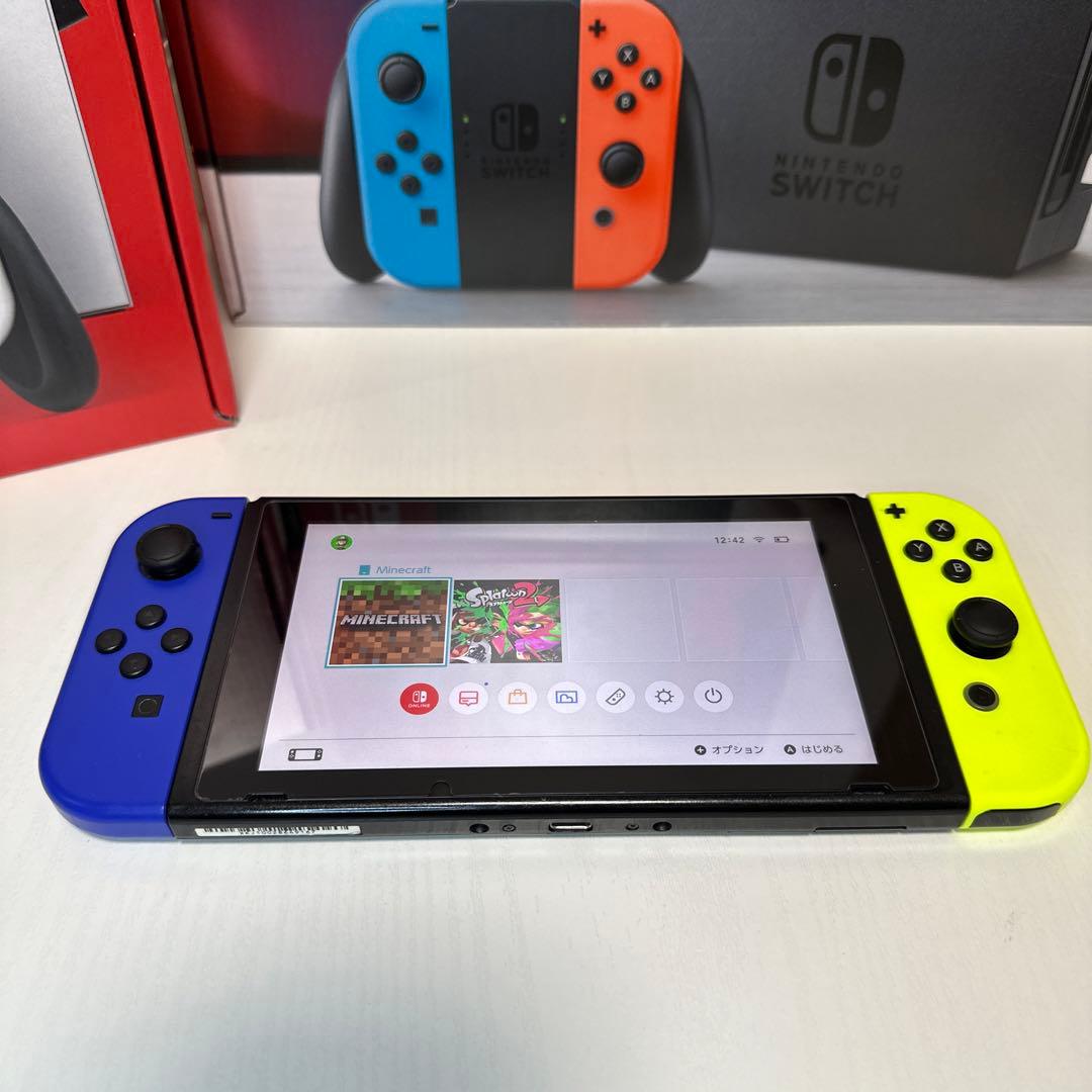 Nintendo switch 本体 バッテリー強化版 ジョイコン ジャンク - メルカリ