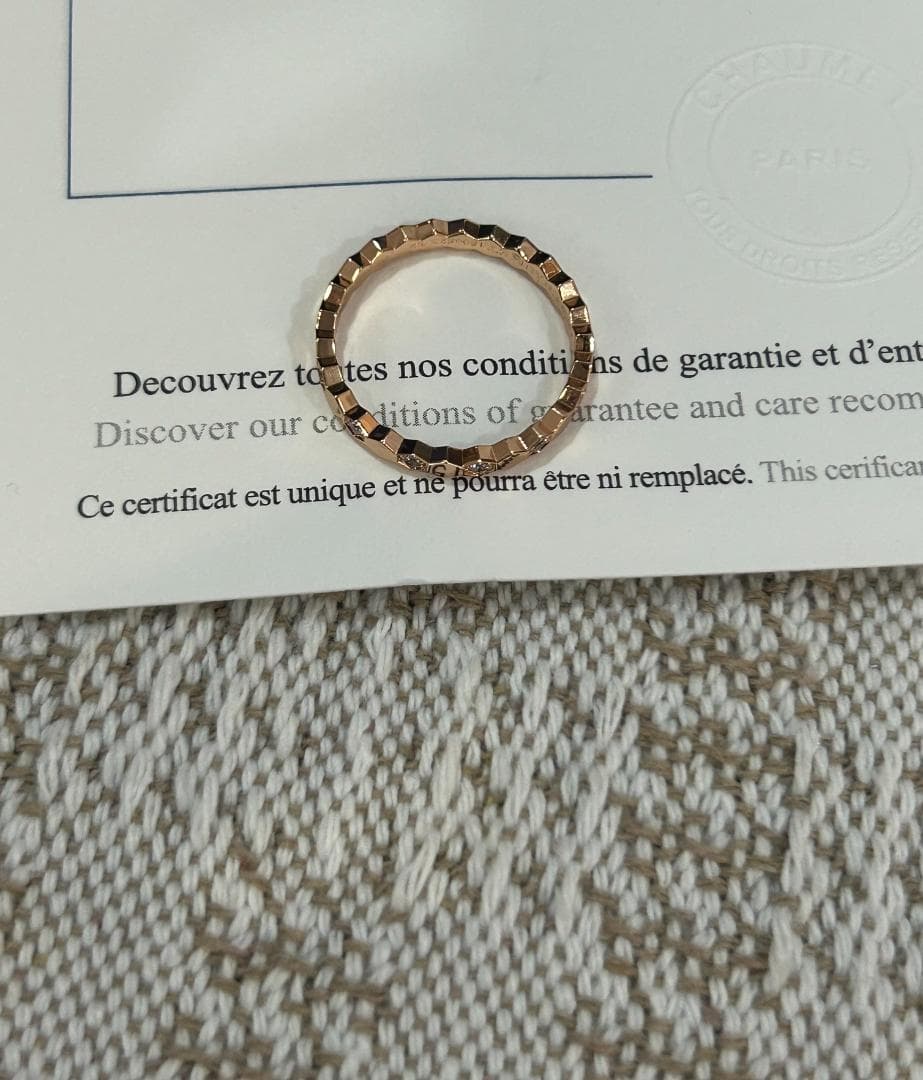 CHAUMET RING BE MY LOVE PG 2.5mm ハーフダイヤ