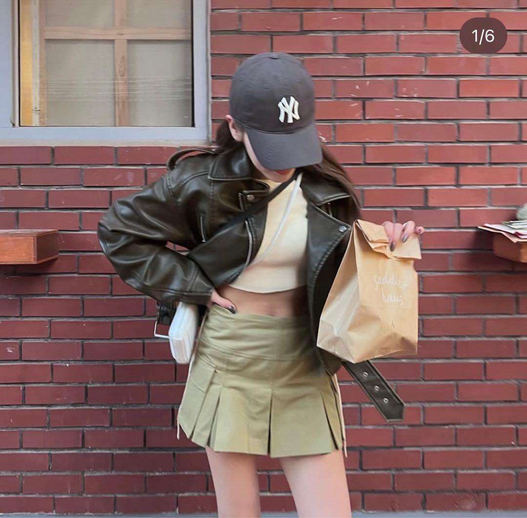 ZARA フェイクレザー クロップドライダースジャケット xs - メルカリ