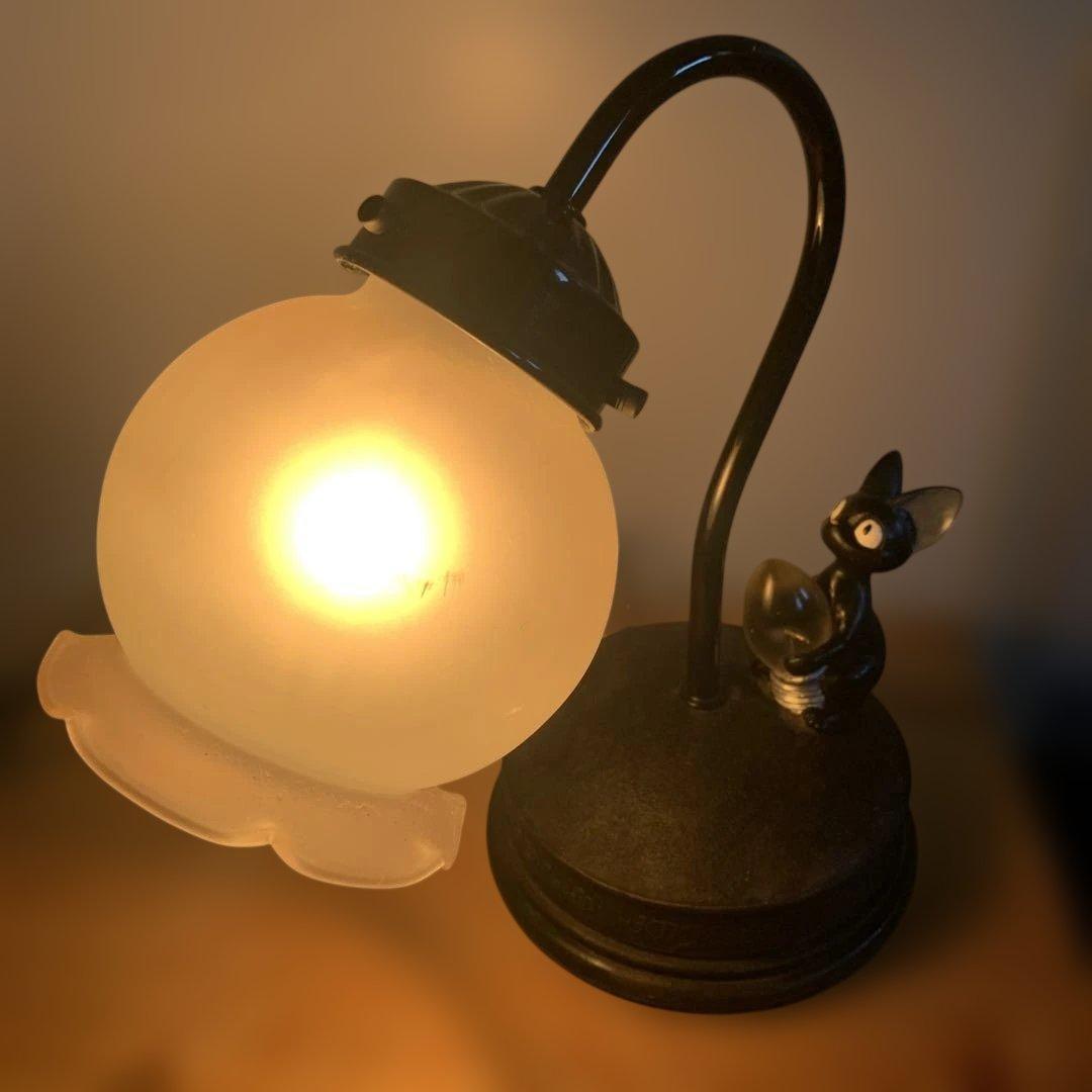 廃盤 ジブリ 魔女の宅急便 ジジ ランプ テーブルランプ すずらんガラスシェード