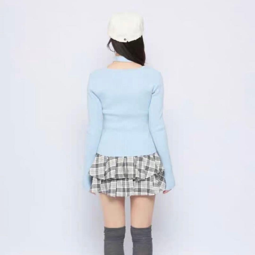 BUBBLES チョーカーボタンニットトップス - メルカリ