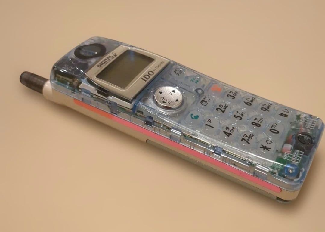 IDO 522G 東芝 TOSHIBA ガラケー スケルトン 実機 レトロ