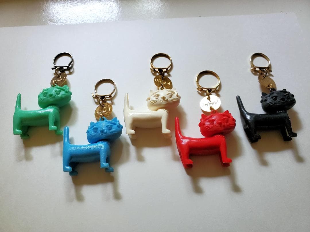 フレンチキーホルダー「Unimel ユニメル」猫 \"5個セット!!\"