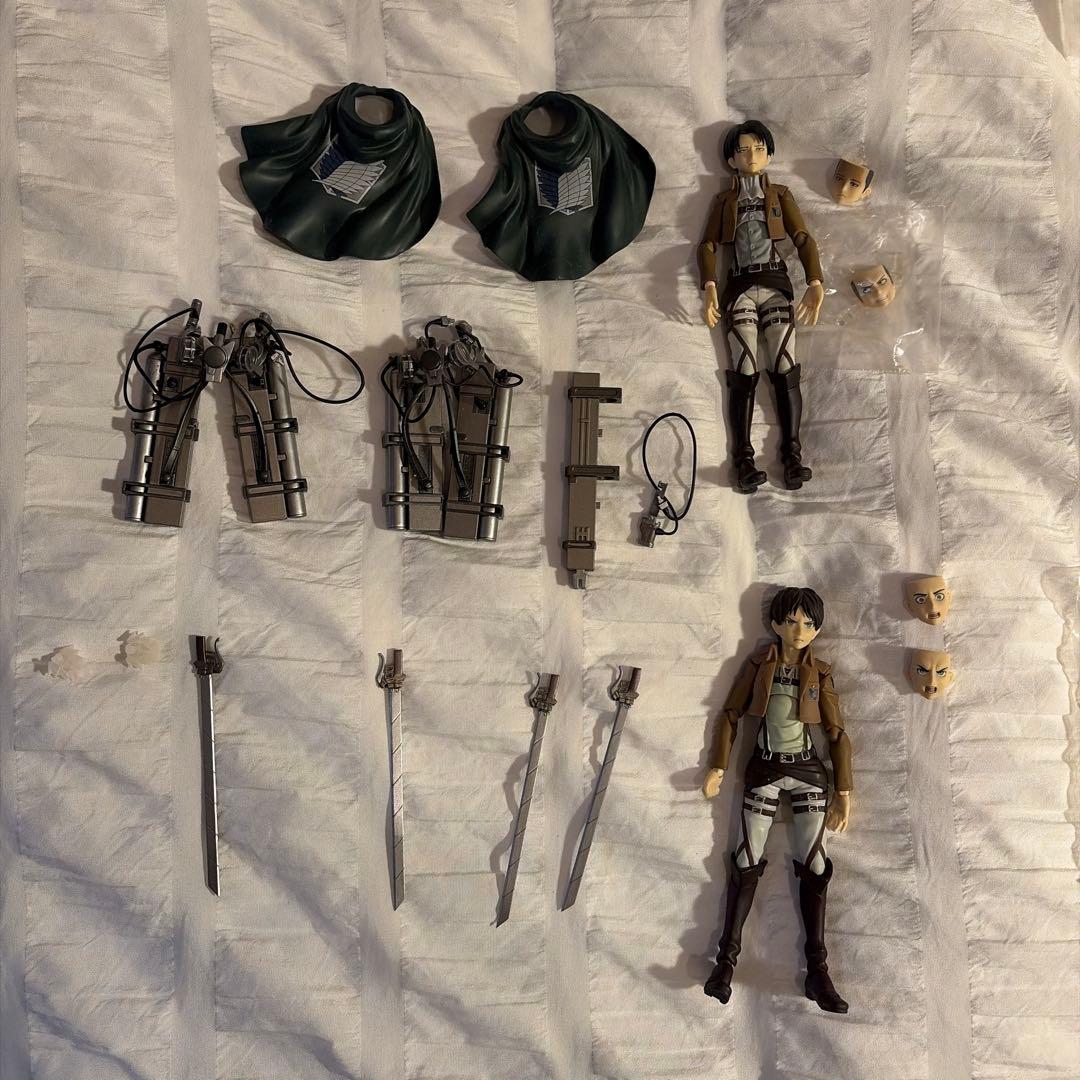 figma 進撃の巨人 フィギュア リヴァイ エレン 【箱無し】