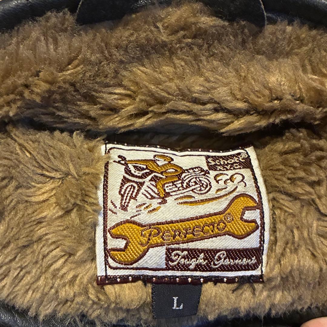 極暖】SCHOTT ボア レザー グローブ Lサイズ ブラック ガントレット SCHOTT