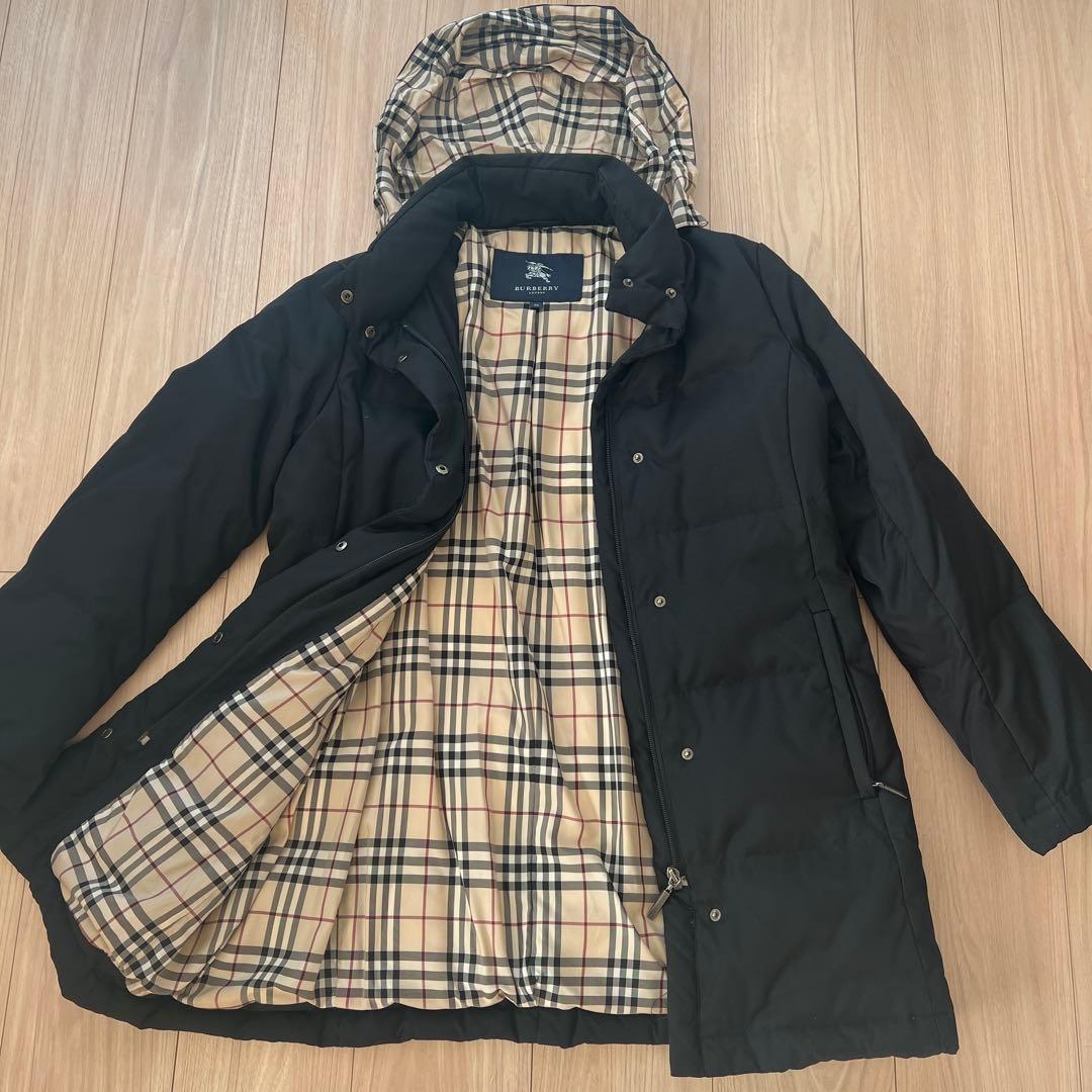 Burberry ダウンジャケット 黒 Check サイズ38 ノバチェック - メルカリ