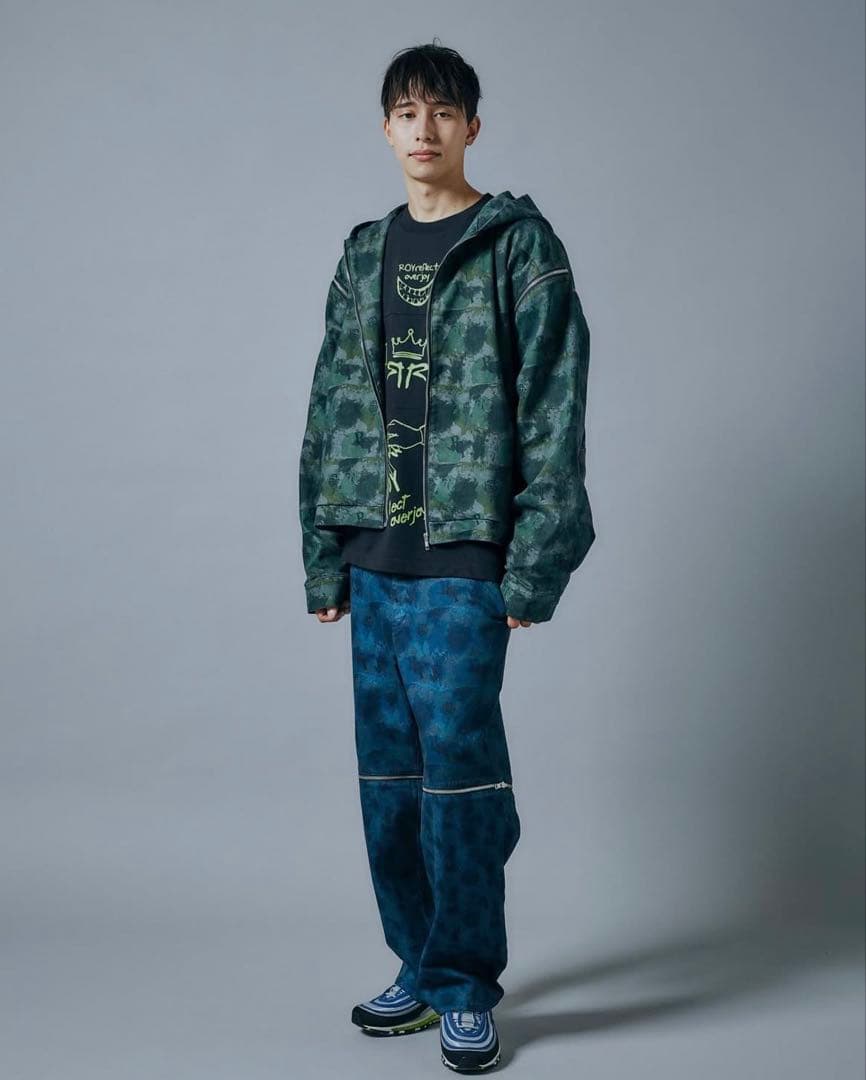 LiSA ROY reflect overjoy 迷彩ジップジャケット(ブルー)