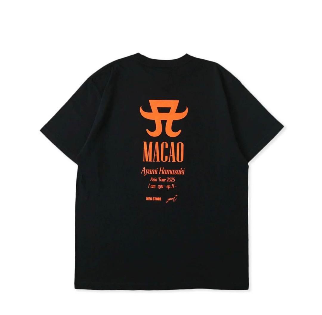 浜崎あゆみ　mfc store コラボTシャツ　マカオ　ブラック Mサイズ