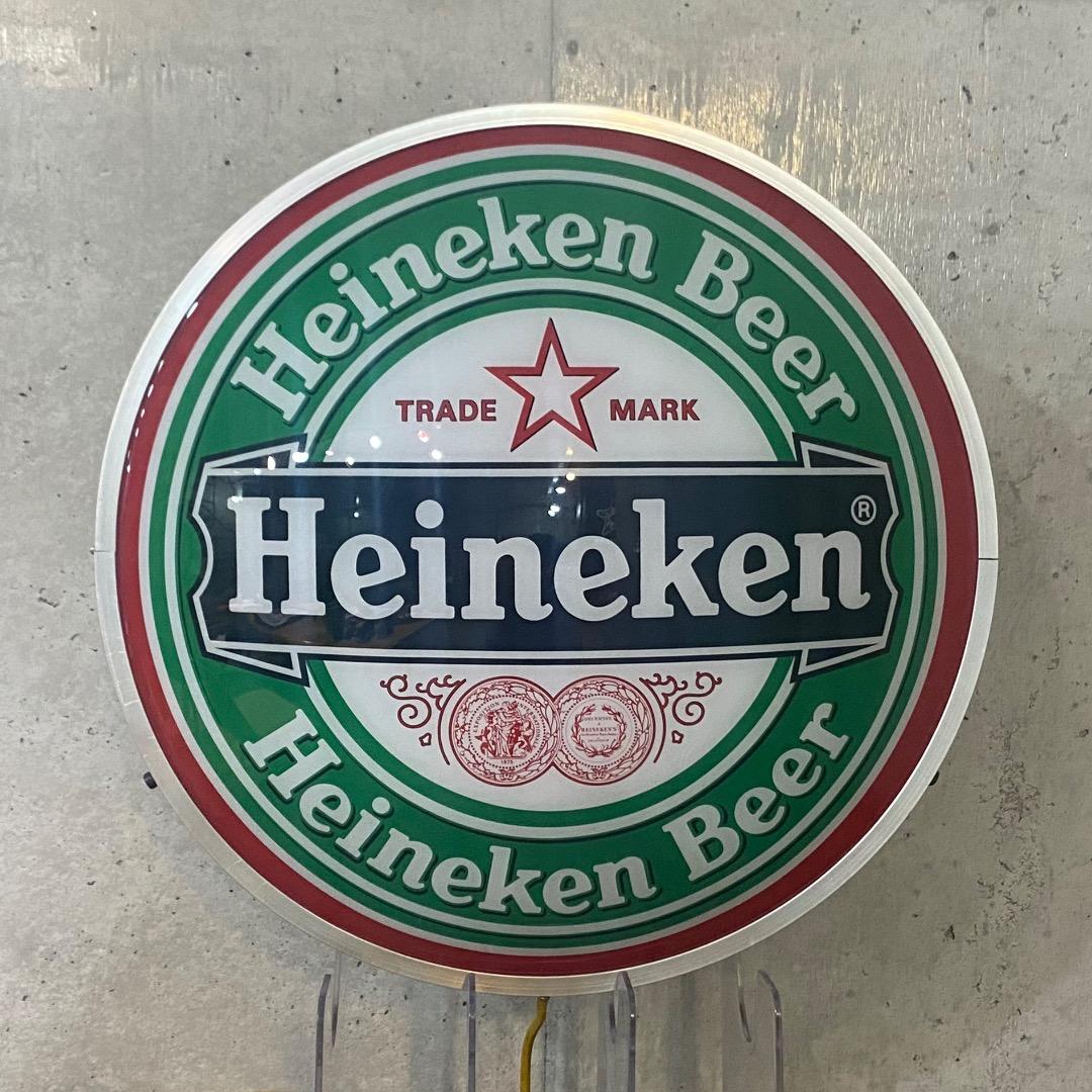 【美品/レア】ハイネケン看板 ビンテージ ★両面ドーム電飾サイン