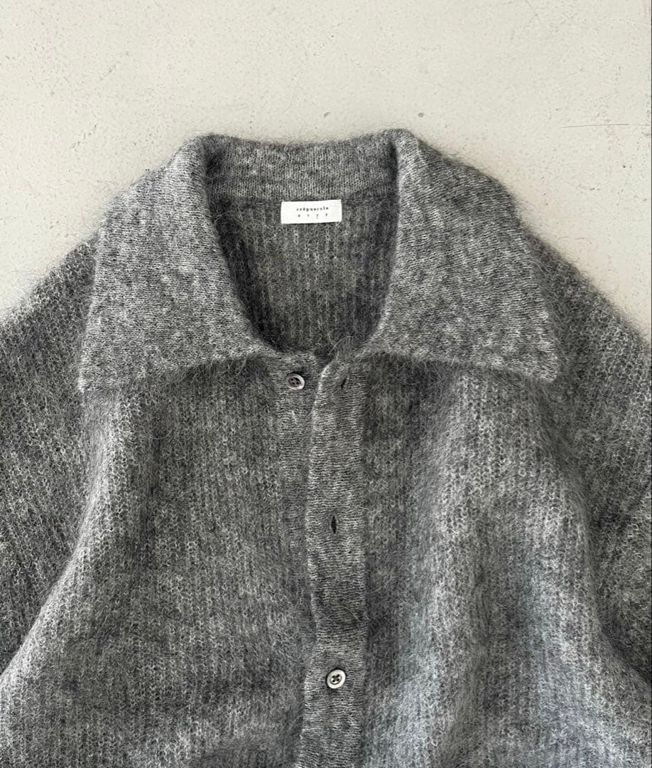 crepuscule Mohair polo cardigan 