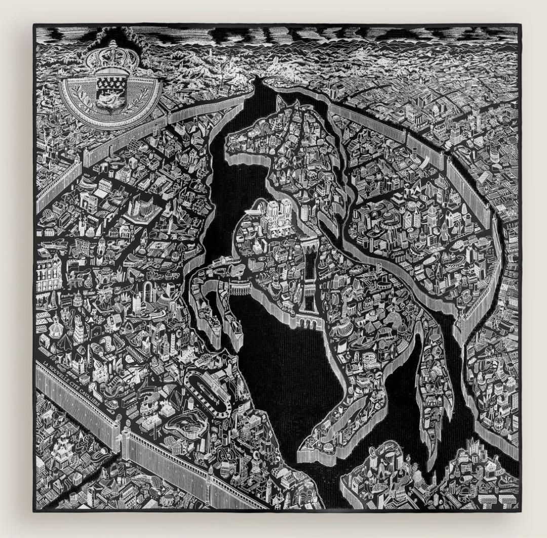 新品未使用 エルメス カレ90 プレシュー 《シテ・カヴァリエール