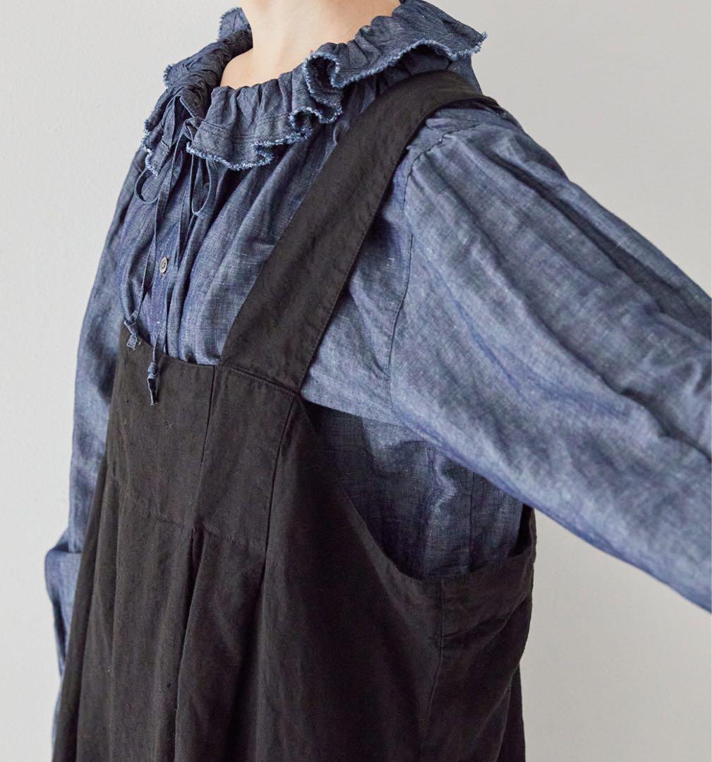 未使用 nest Robe ブラックリネンボックス吊りワンピース - メルカリ