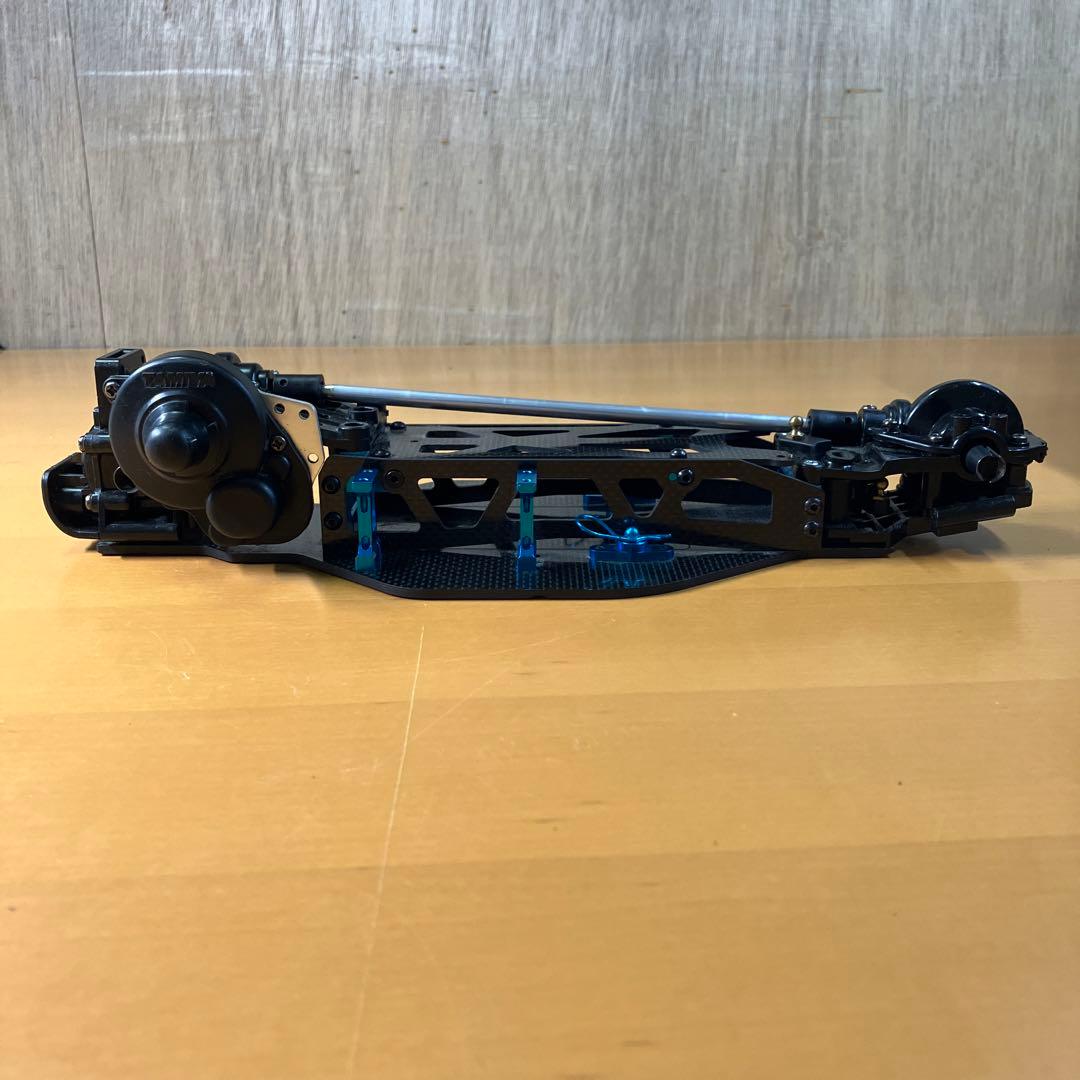 【レア】タミヤ ラジコン DF03 カーボンシャーシ　前後ギアボックス付き