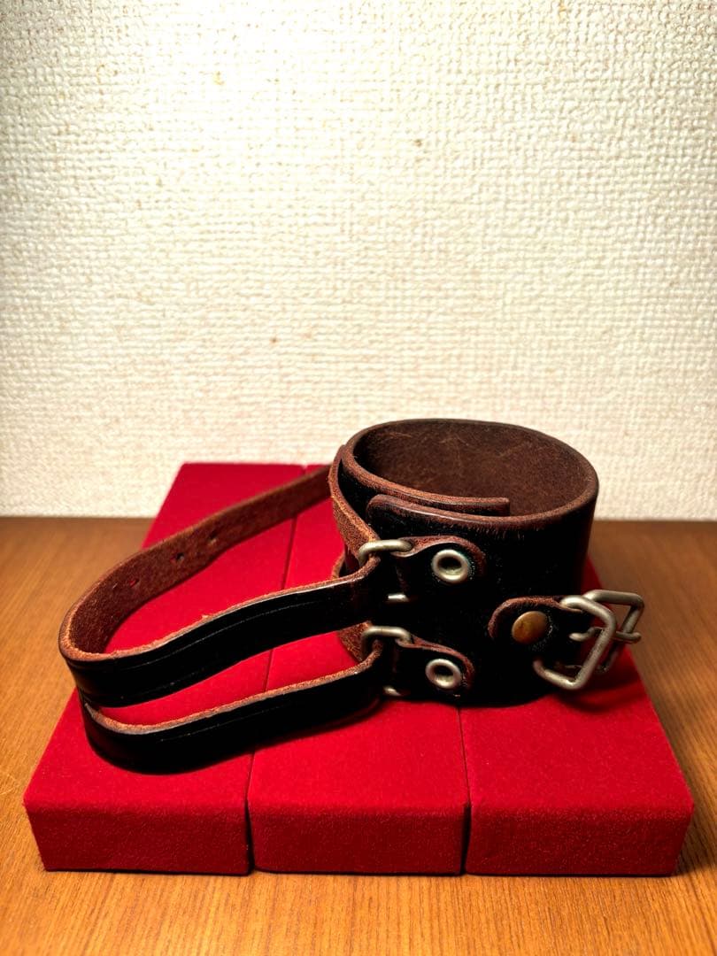 アンダーカバー レザー リストバンド affa ブラック ブレスレットの