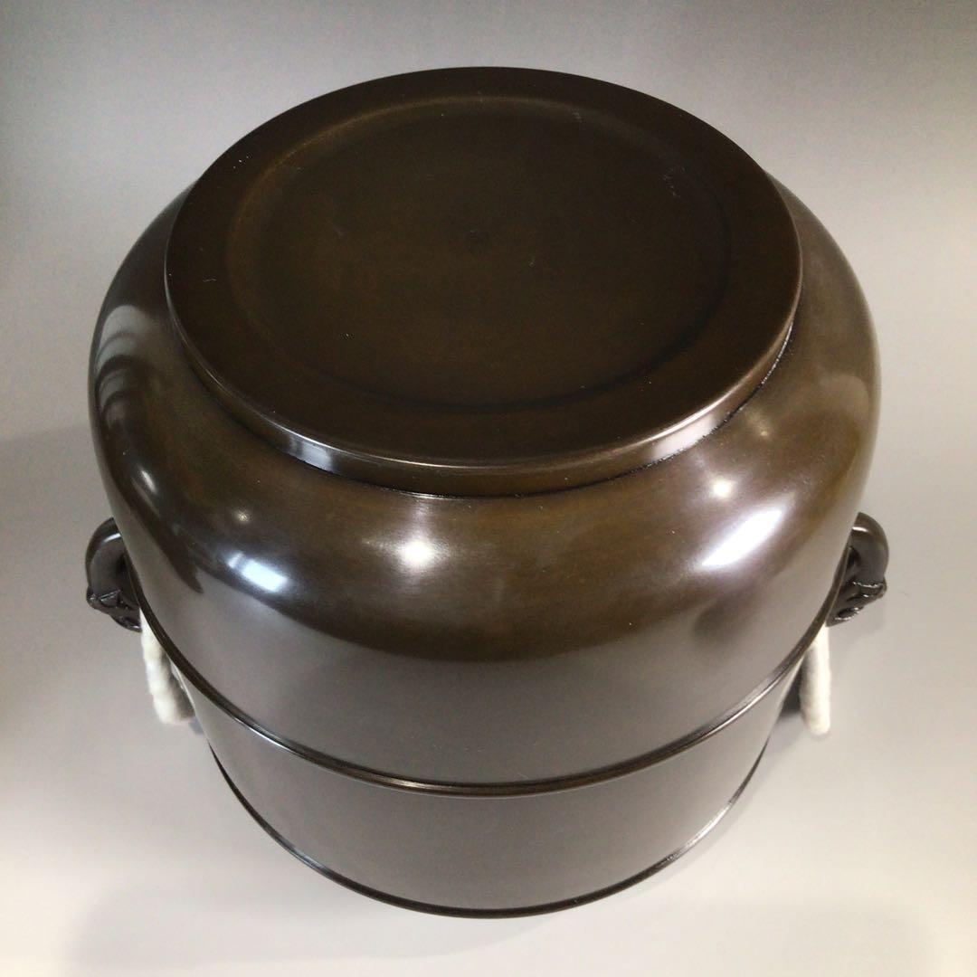 P381 皆具 『藤井宗喜造』『唐銅』『鬼面釻』『水指 建水 蓋置 杓