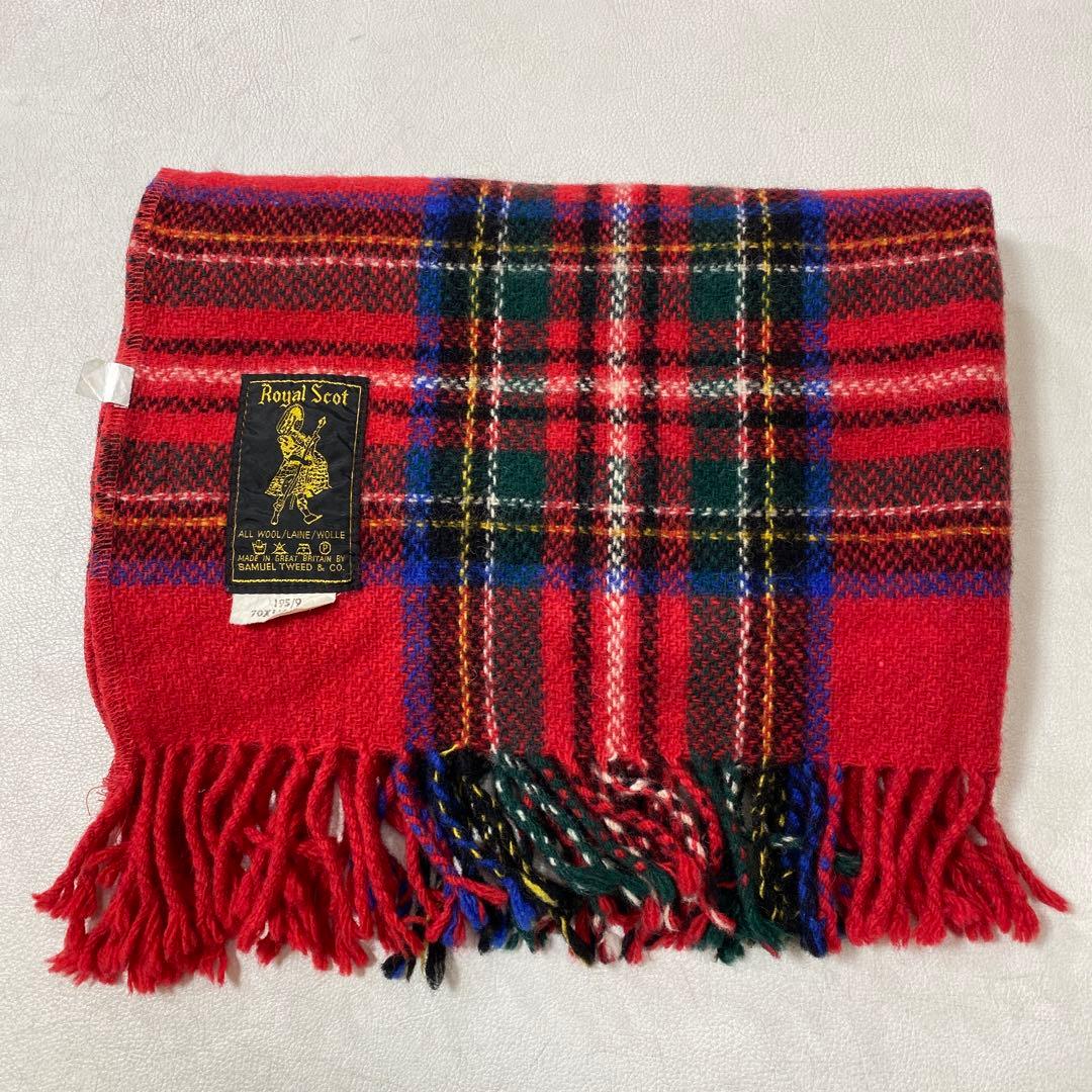 Royal Scot 英国製 ウール タータンチェック ブランケット 膝掛け