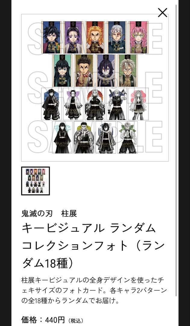 鬼滅の刃 柱展 キービジュアル ランダムコレクションフォト 冨岡義勇