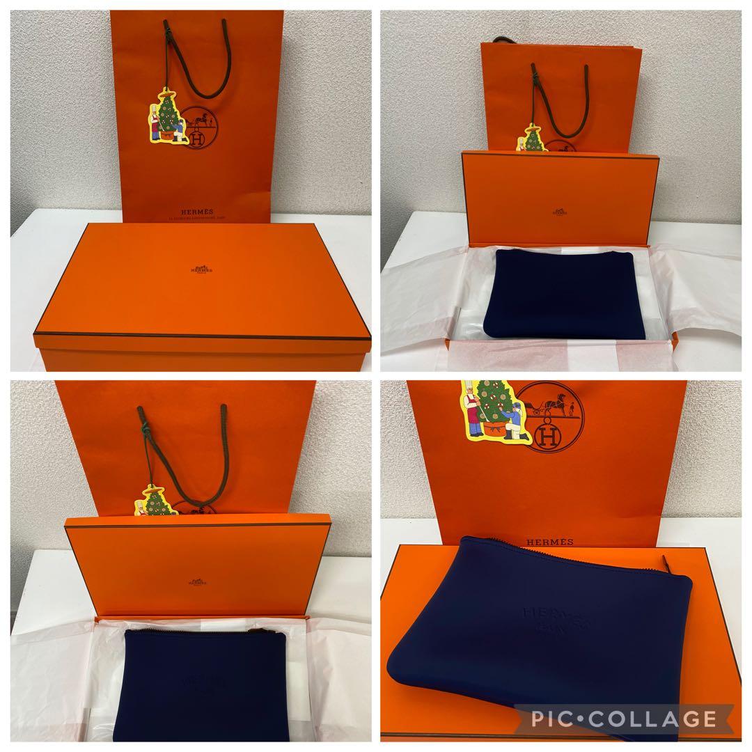 3-3213 HERMES ポーチ《ネオバン》 MM ・ネイビー