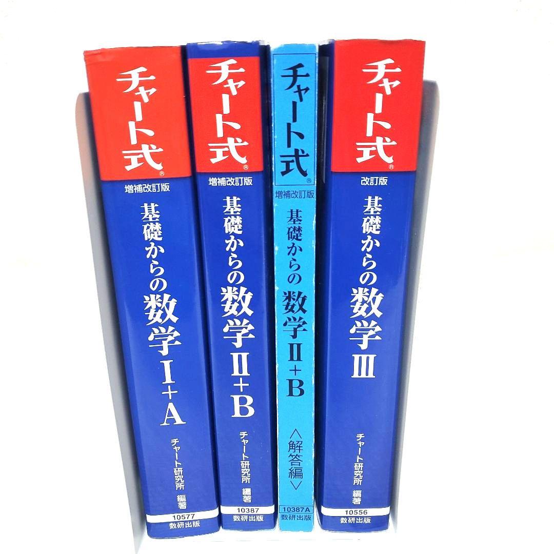 チャート式 数学 I+A II+B III 増補改訂版と解答編 6冊セット - メルカリ