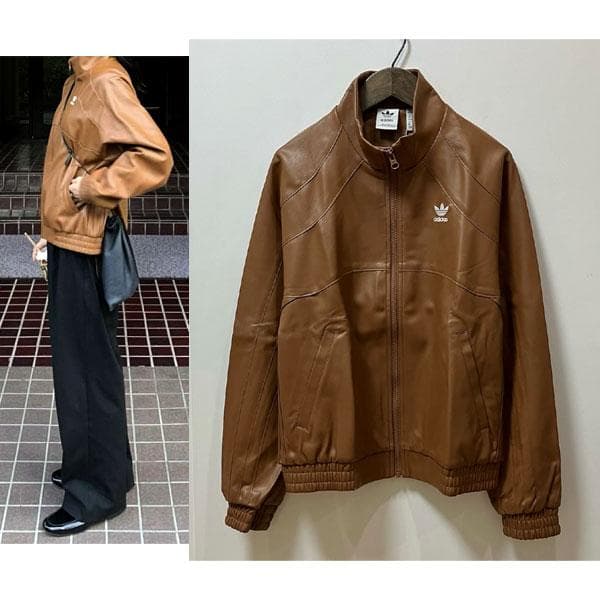 S 新品 adidas Originals フェイクレザージャケット 国内正規品 - メルカリ