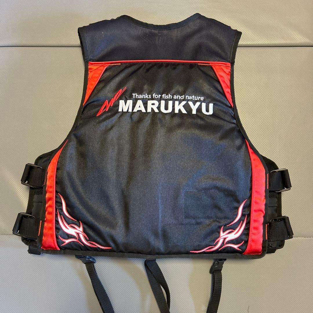MARUKYU フローティングベスト ブラック/レッドMサイズ
