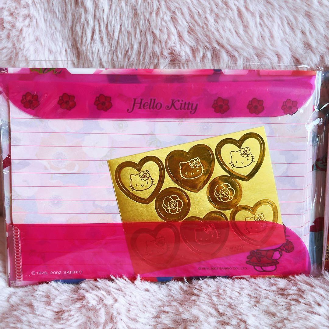 希少レア　ハローキティ　海外限定　レターセット　フラワー　2002年製 サンリオ