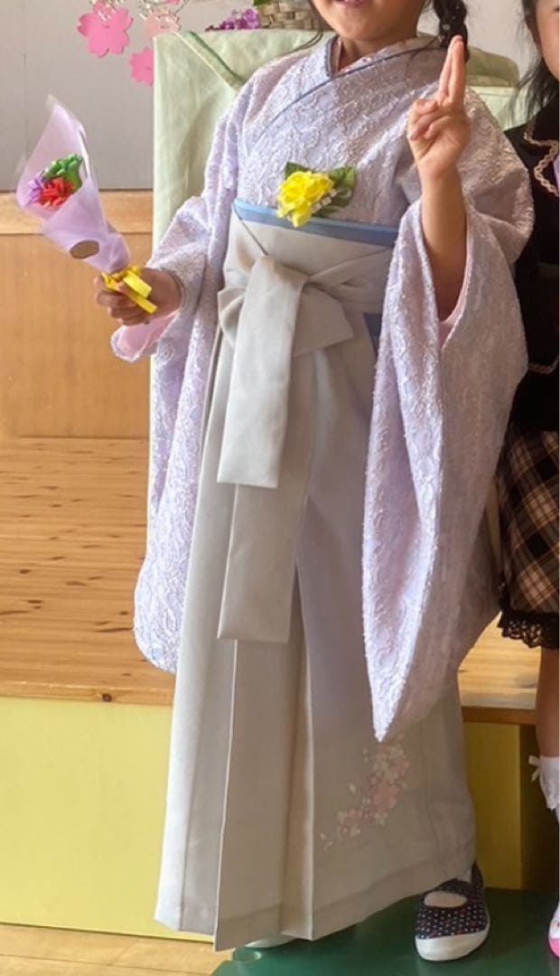 Catherine Cottage 袴 レースセット 120 《刹那》薄いグレー