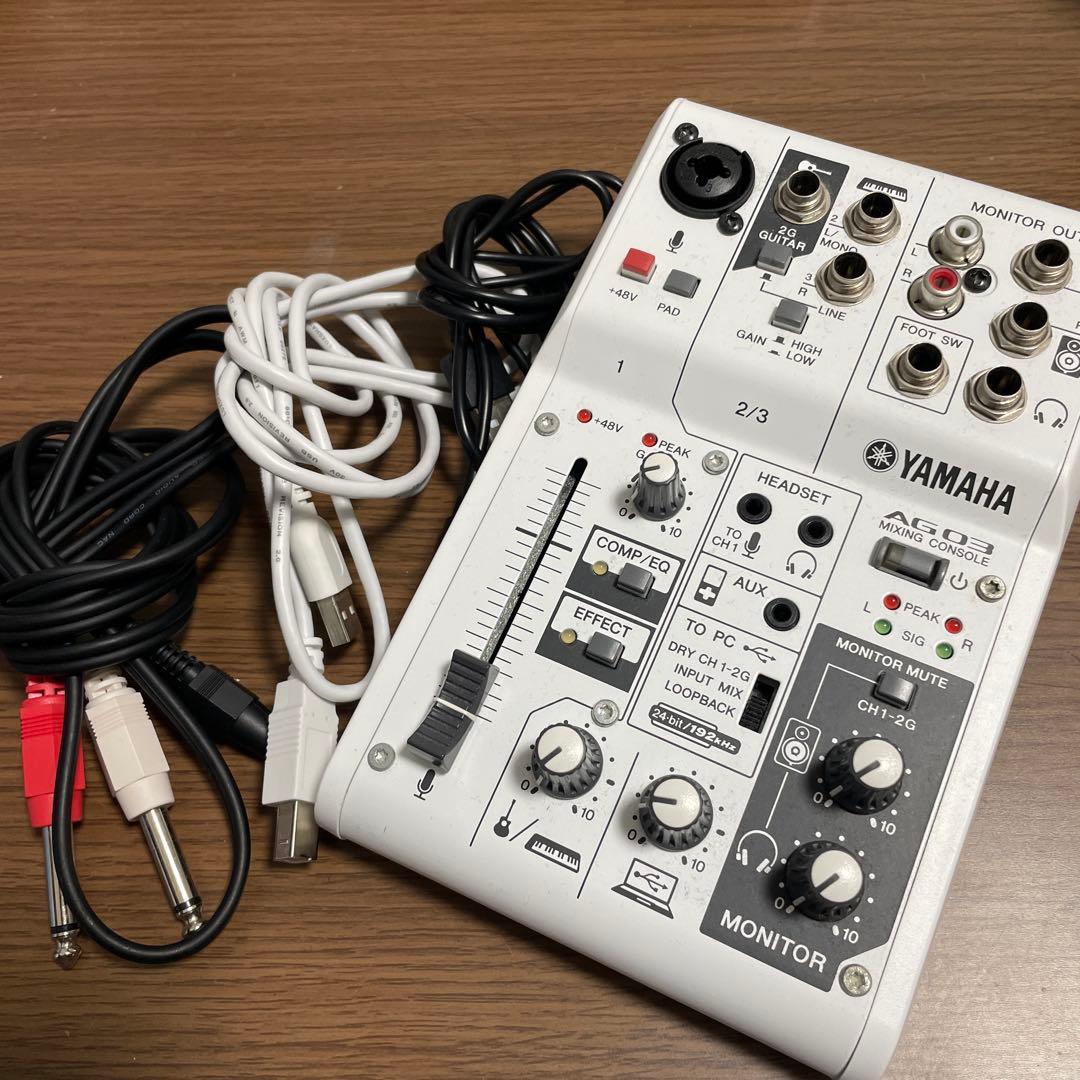 よ*様 【ケーブル付き】YAMAHA AG03 ミキシング・コンソール YAMAHA AG03 MK2 Black(ブラック) 配信用ミキサー ミキシング