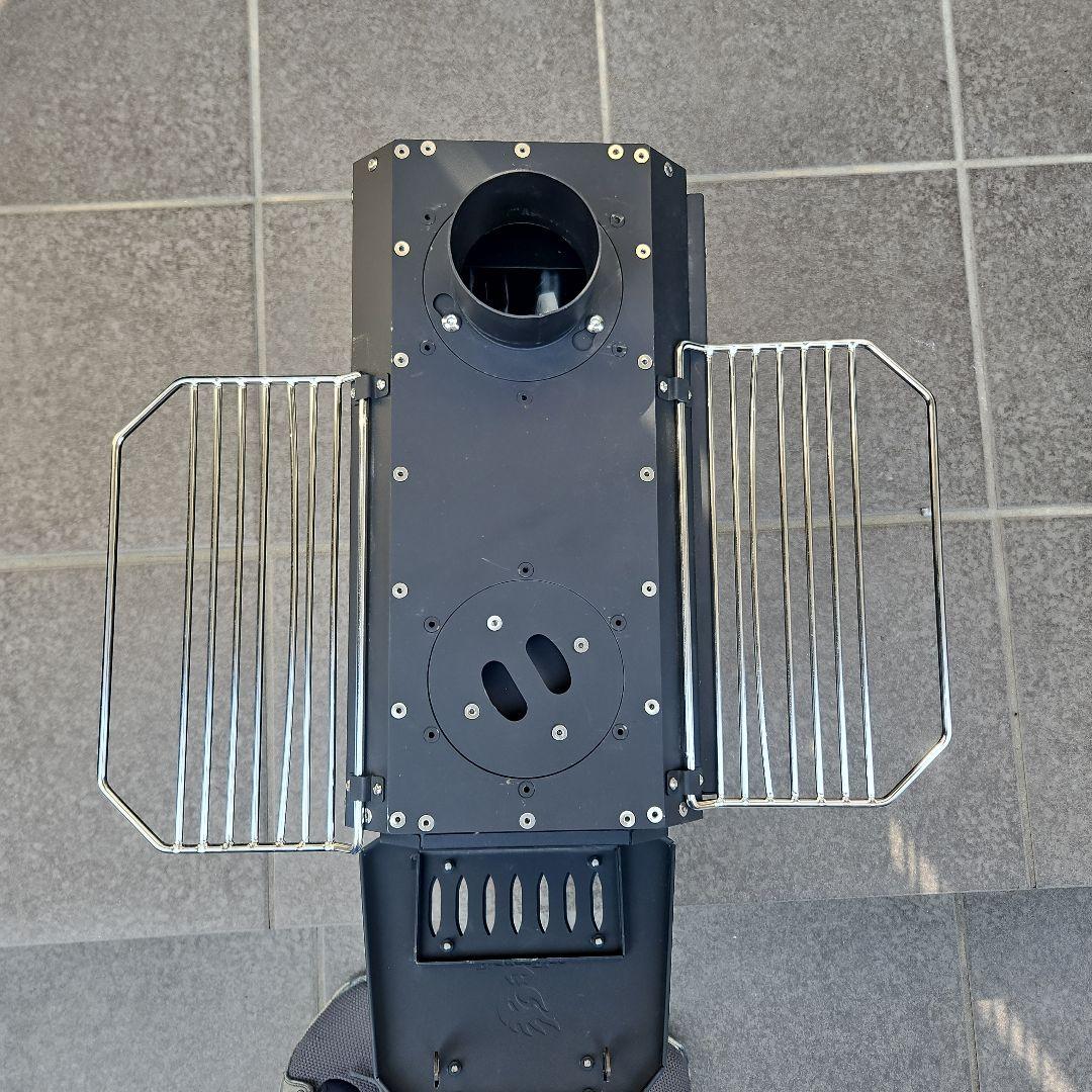 薪ストーブ 黒 収納バック付き 窓付き - メルカリ