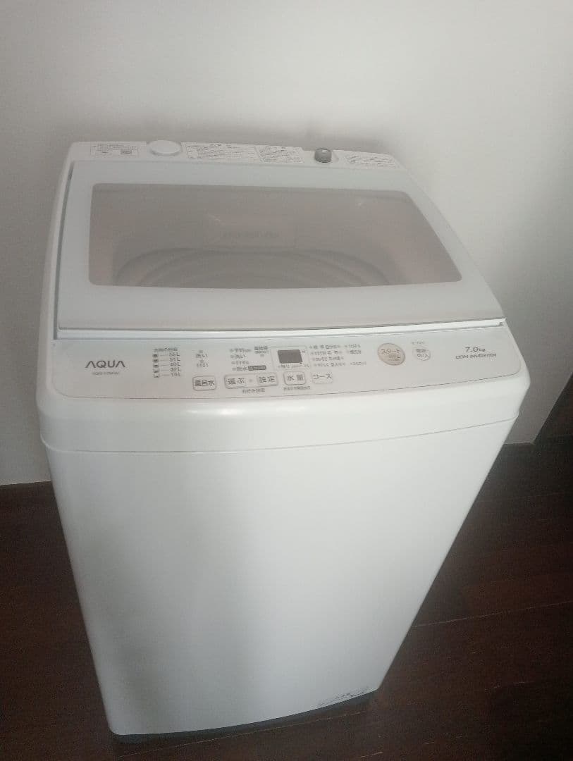 AQUA 全自動洗濯機 AQW-V7M 2022年製 全自動洗濯機 ホワイト AQW-V7M-W [洗濯7.0kg /簡易乾燥(送風機能) /上