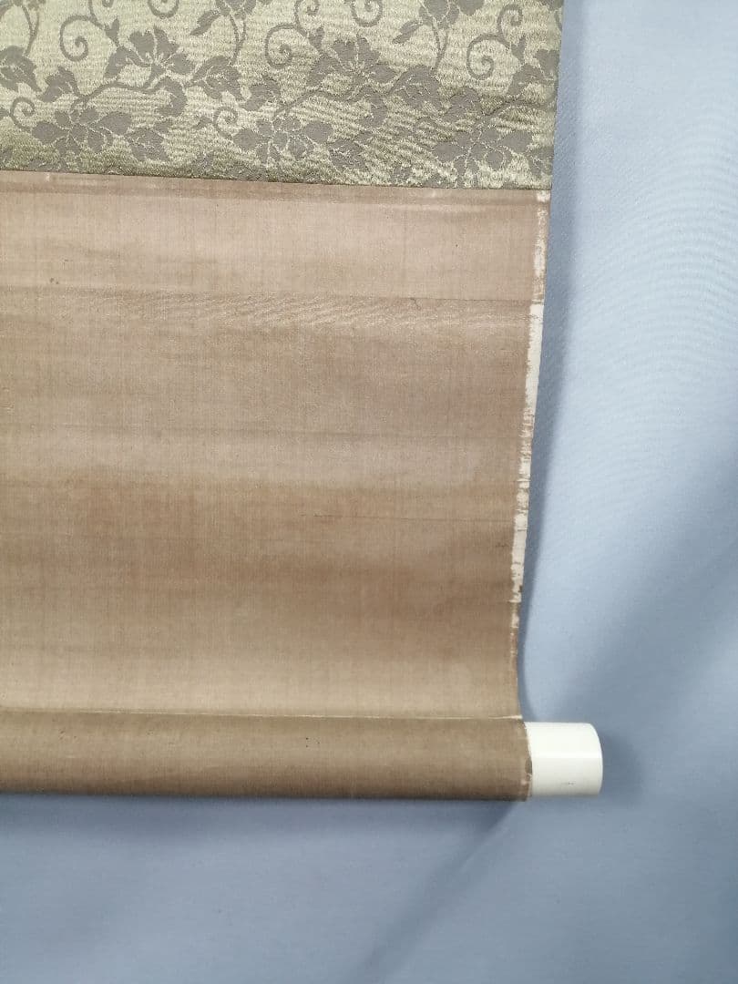 【茶道具】松村景文筆　『蝶と葡萄』　絵　茶軸　掛軸B933