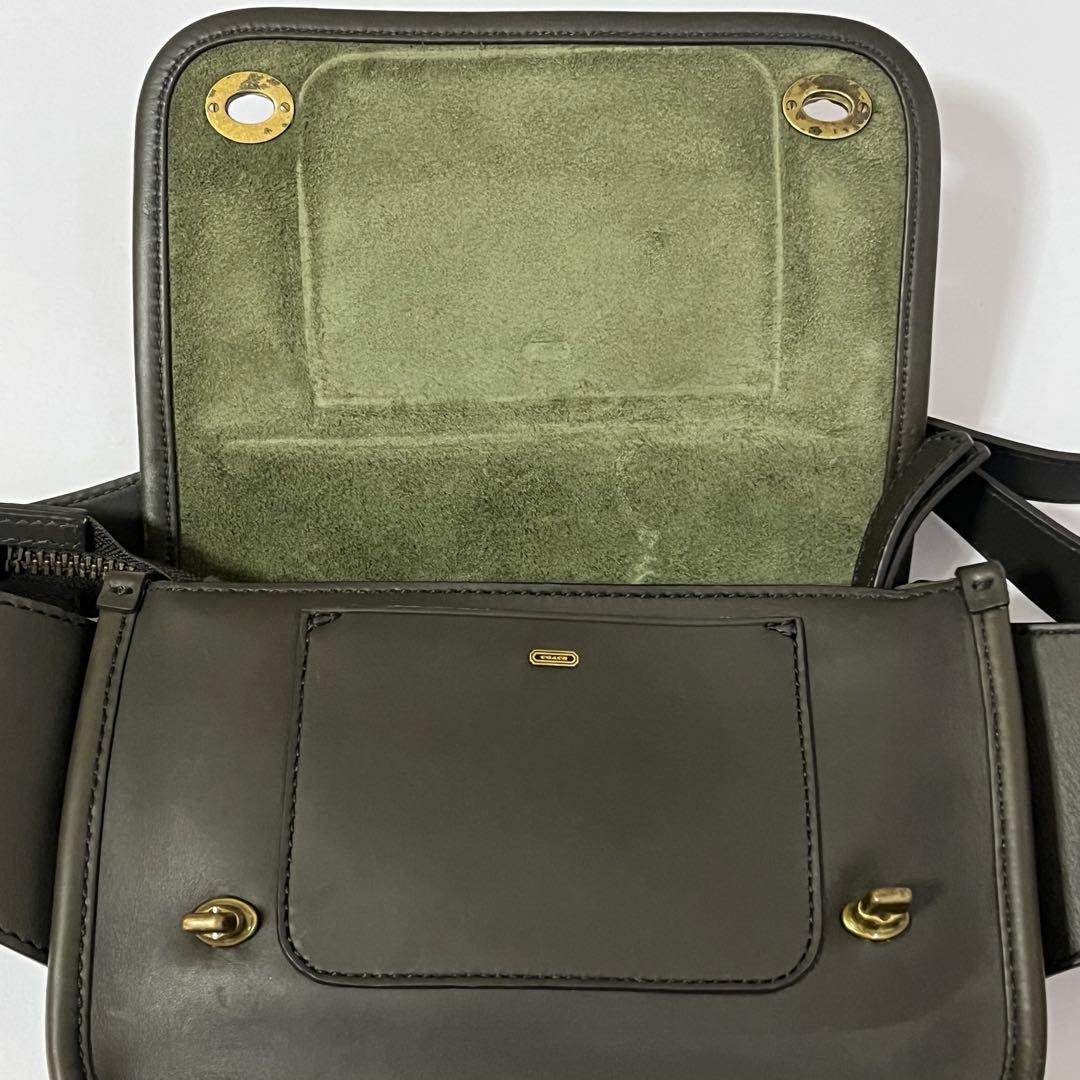 美品✨オールドコーチ ウエストバッグ ボディバッグ レザー ターン