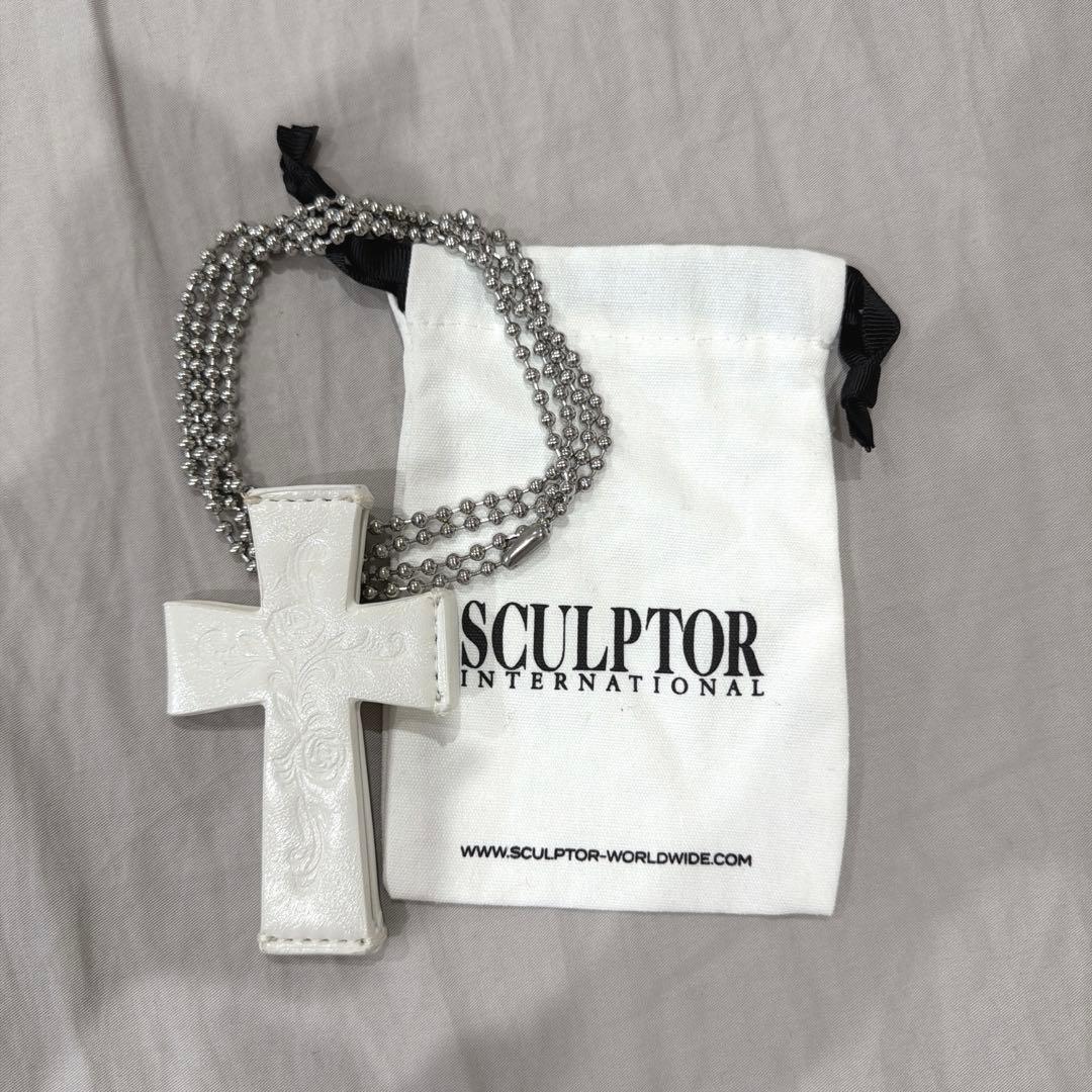 スカルプター sculptor 十字架 クロス ネックレス 白 - メルカリ