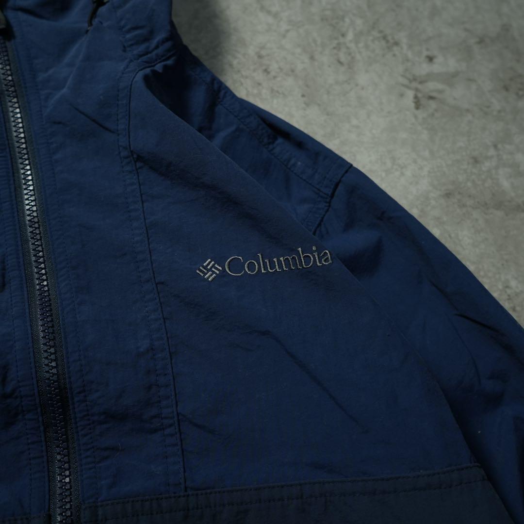 y2k Columbia 短丈 シェルジャケット ネイビー テック系 シティー 00s