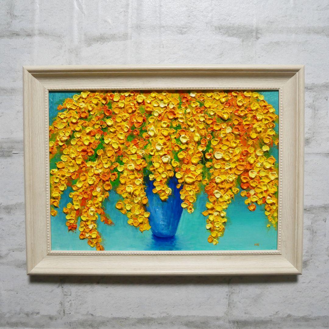 油絵 油彩 油彩画 絵 絵画【ミモザ】 - メルカリ