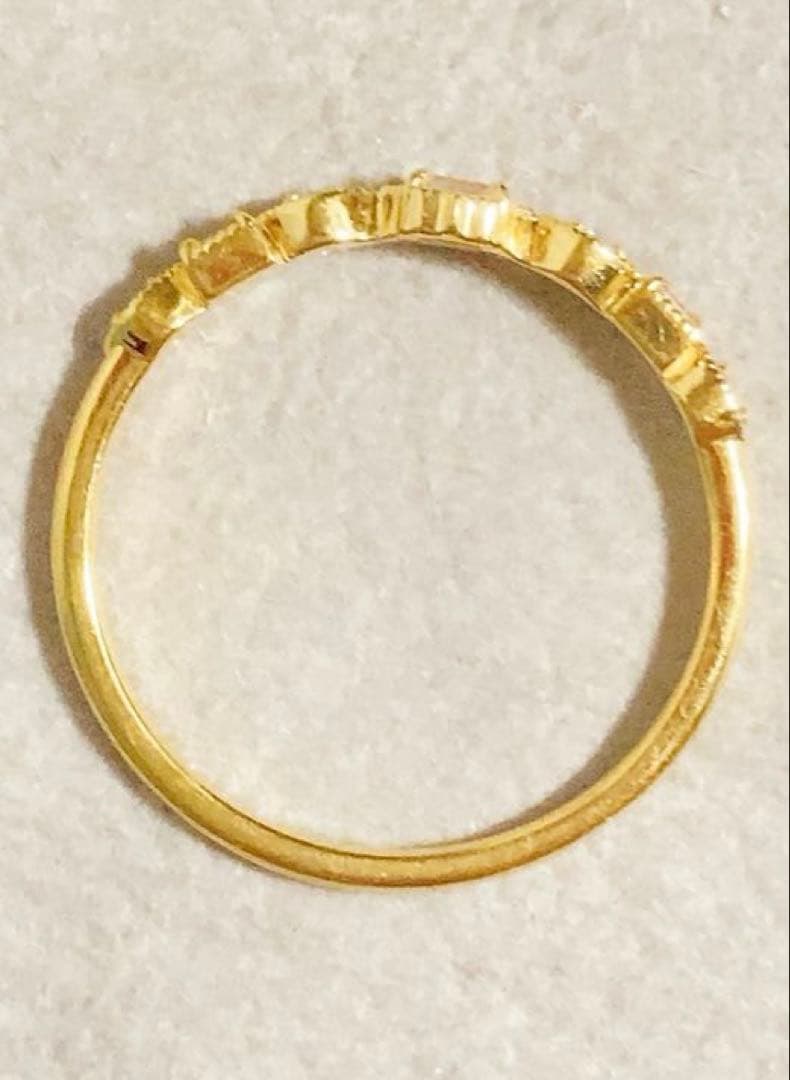 K18 ageteアガット 13号 0.08ct ダイヤモンド ゴールド リング