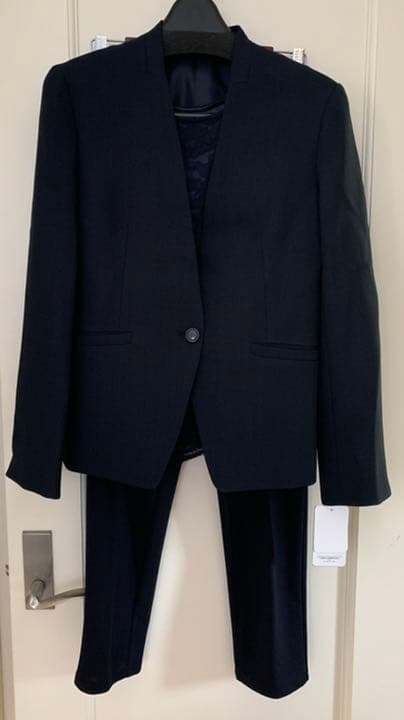 花咲く★レディース パンツスーツ ネイビー9号Mサイズ 洗える｜定番ネイビーパンツスーツ 9号・ネイビー｜東京ソワール