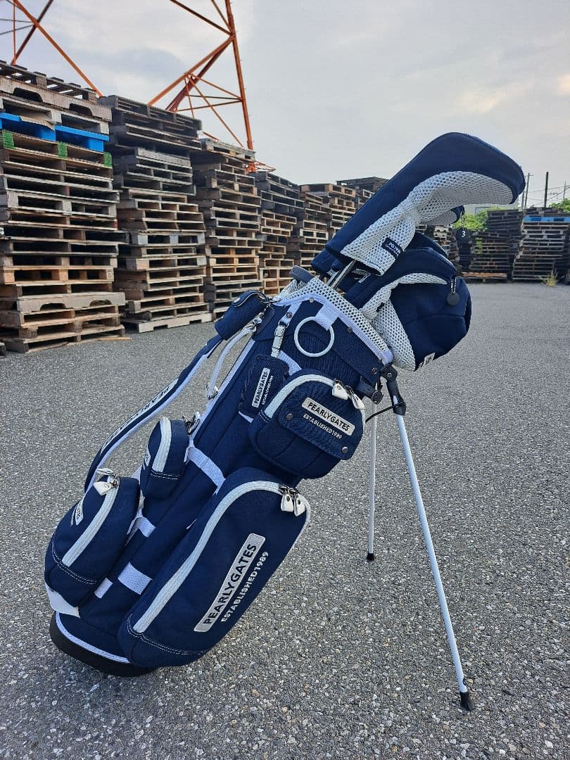 美品 PEARLY GATES ネイビーキャディバッグ ヘッドカバーセット - メルカリ