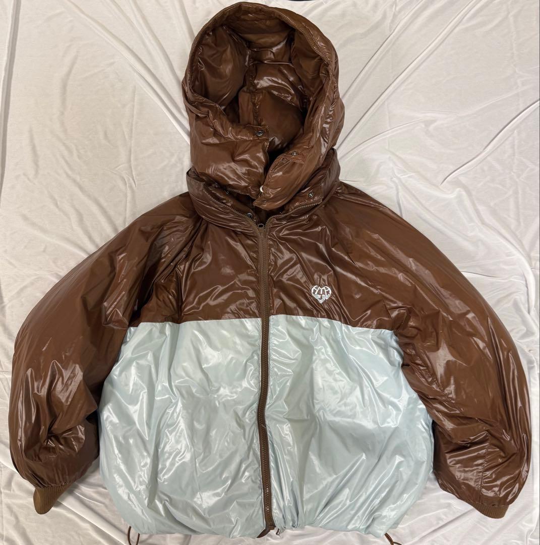 HTH two way puffy down jacket カーキ